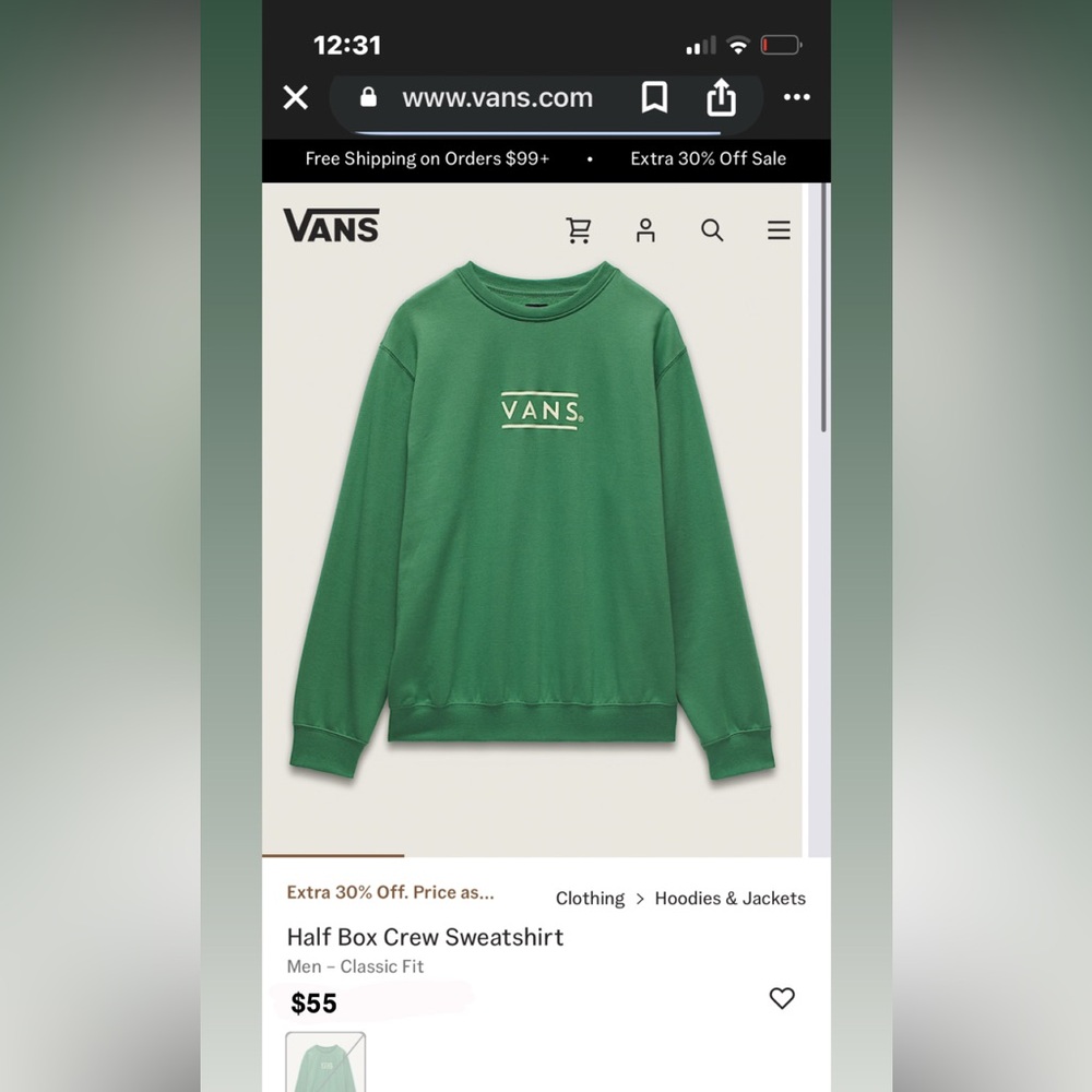 Vans Half Box Crew Sweatshirt